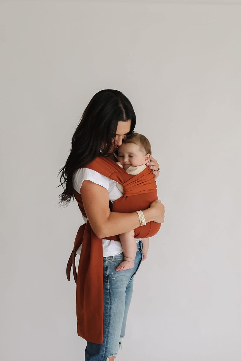 Lalabu The Simple Wrap Baby Wraps Carrier - Stylish Baby Sling Carrier for Newborns & Toddlers 13-28 lbs. Safety Tested  Easy-to-Use  Ergonomic  & Comfortable - Clay - Image 3
